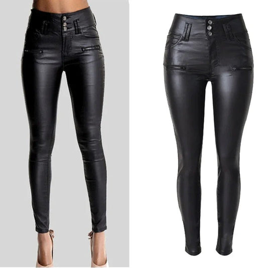Big Plus Size PU Leather Pants for Women - Dress Networks